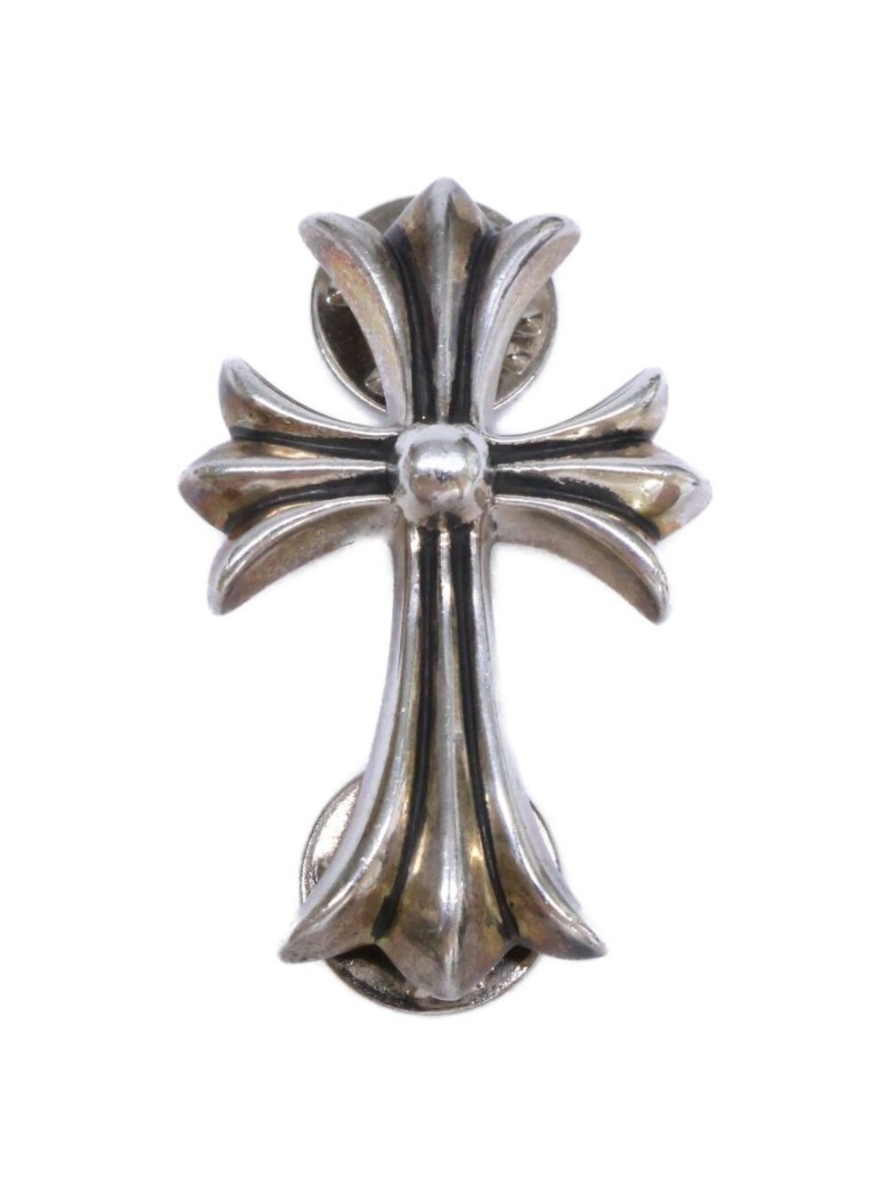 Chrome Hearts 925 Stick Pin Small CH Cross Pin Badge Necklace